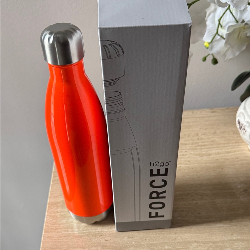 Two h2go Force Orange Stainless Steel Bottles